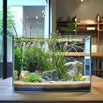 Vimvins 5 Réservoir de poisson en verre de Gallon, facile à entretenir petit aquarium pour Betta/Goldfish/Escargots/ Crevettes et plantation aquatique.