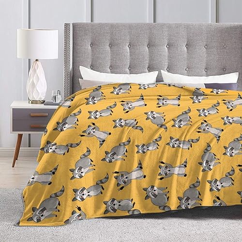 Miniatura 3 de Manta de mapache, regalo de mapache para mujeres y hombres, manta de franela suave de animales de felpa, manta de viaje duradera, regalo de