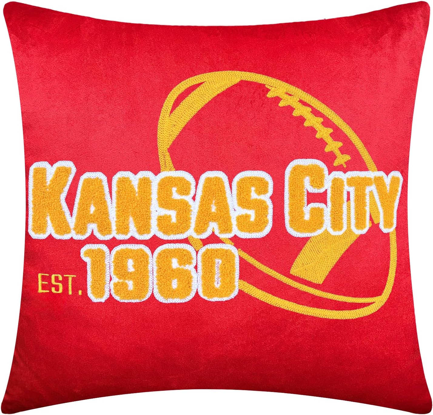 CLORURBANLIVE Dallas Full Embroidery Pillow Cover Outdoor Sports Decorative Pillow Covers for Home Bedroom Living Room Boys Room Decor Gift Pillowcase Square Cushion Covers - Navy 18X18 image 2