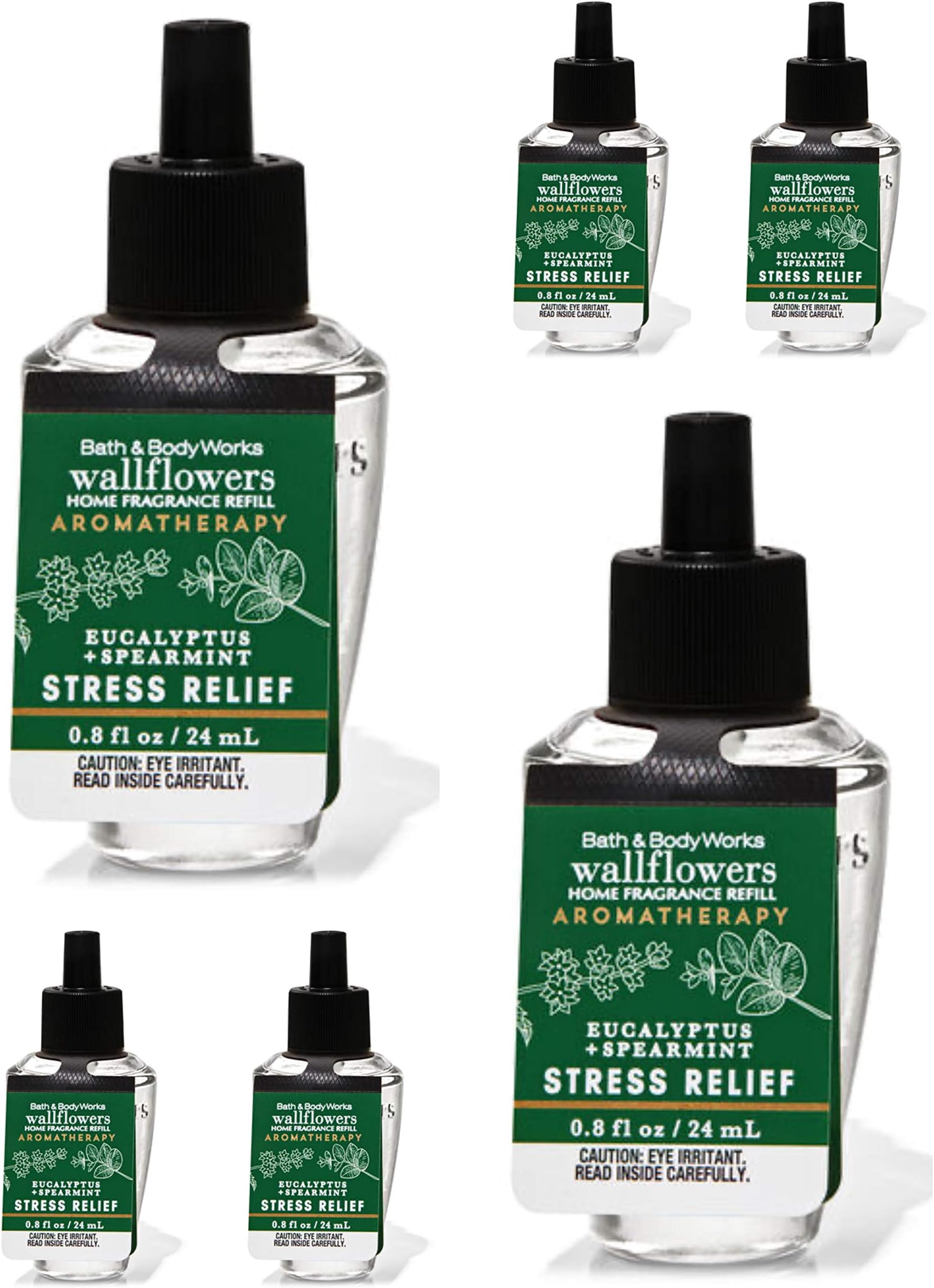 Eucalyptus Spearmint 6-Pack Wallflowers Sampler, 0.8 fl oz / 24 mL Each