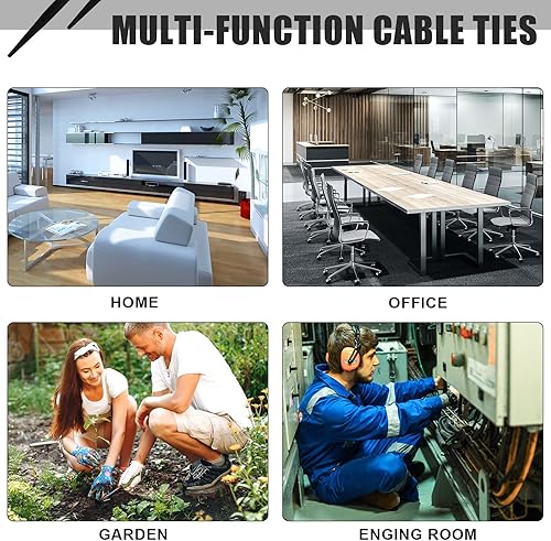 Miniatura 7 de 500 bridas grandes de nailon de 16 pulgadas con resistencia a la tracción de 60 libras, autobloqueante para uso en granjas en interiores y