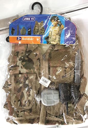 Tactical Vest for Kids Airsoft Plate Carrier CS Games Training Cp camouflage khaki