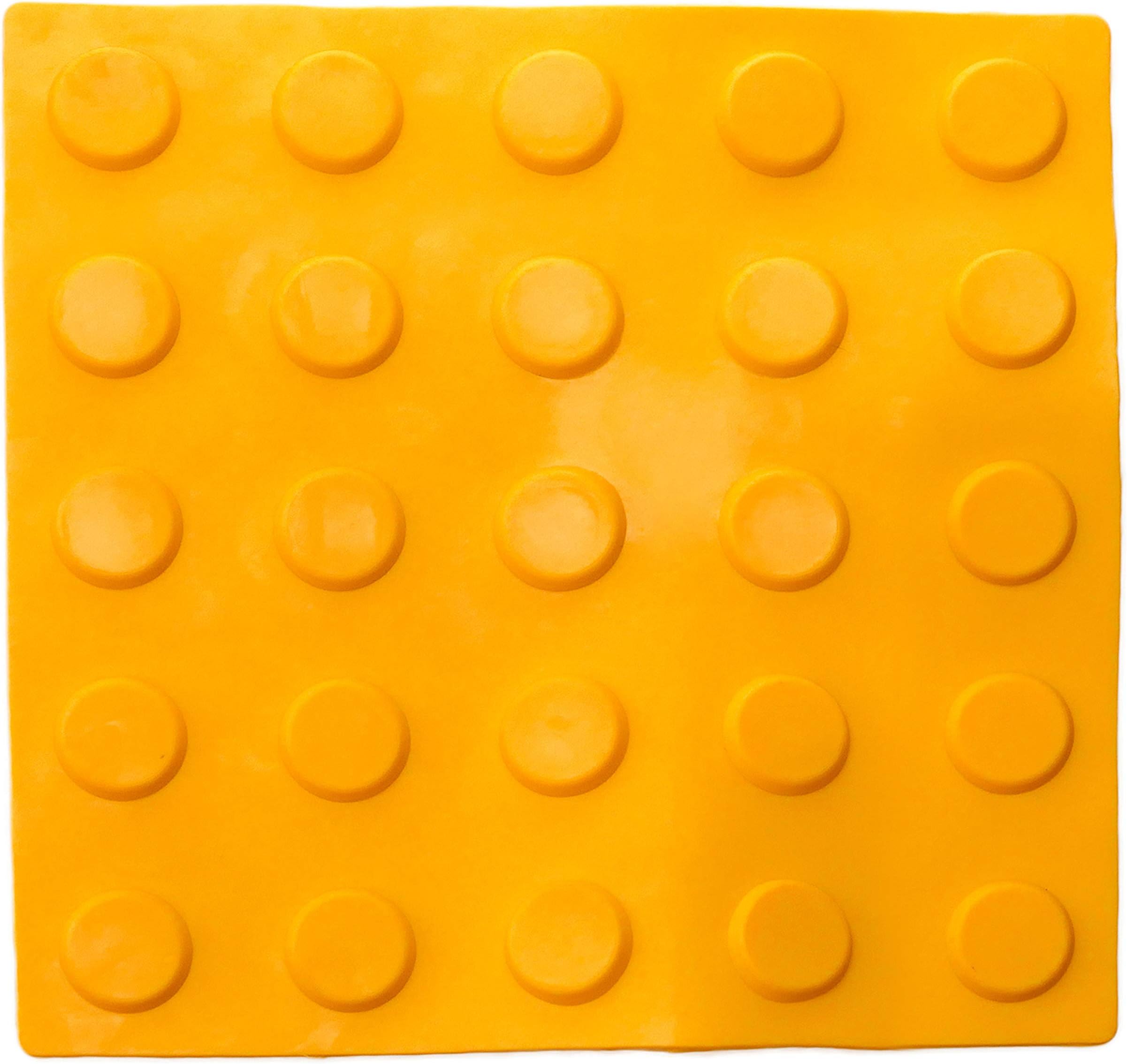– Podotactile Tile Touch Blind Paving 25 x 25 cm Yellow Stop Circles 10-Pack (BT095)