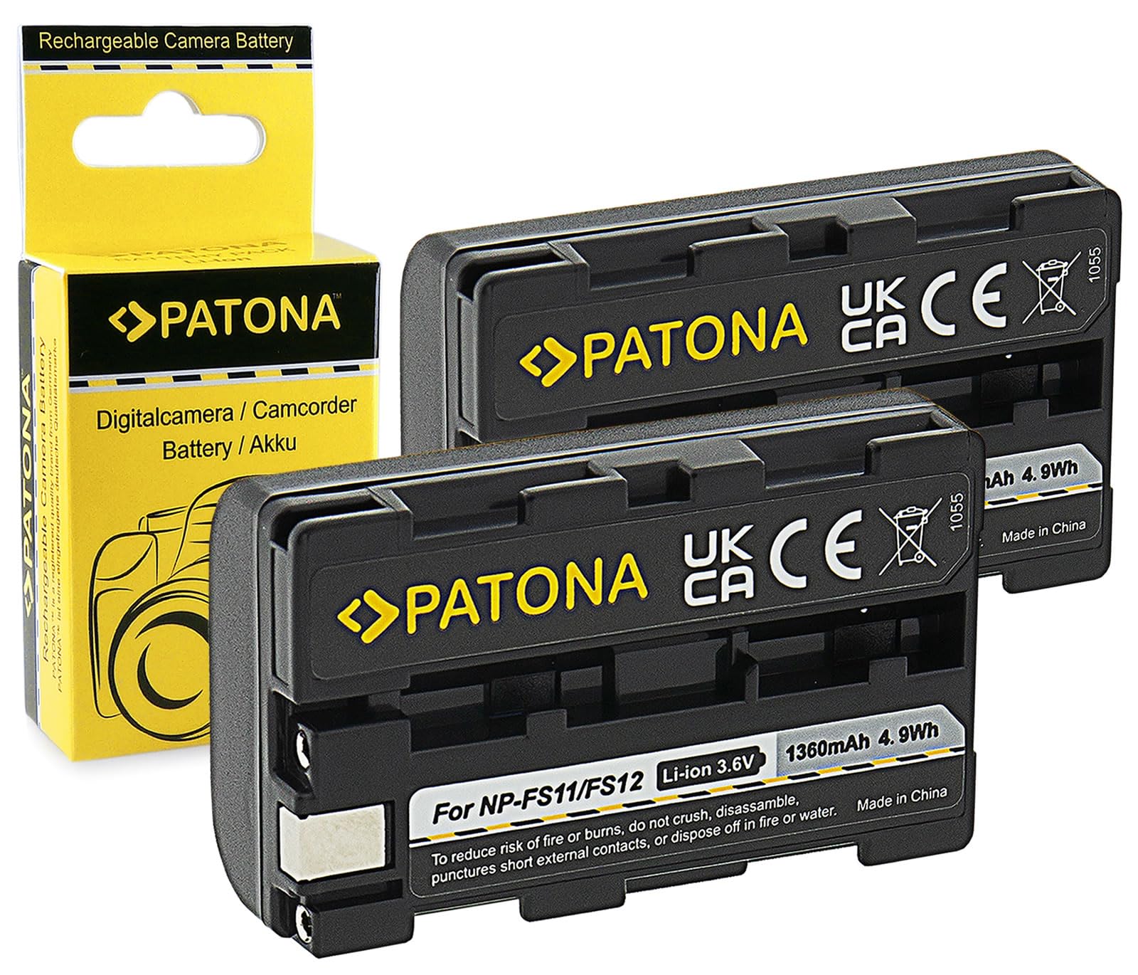 PATONA 2x Battery NP-FS10 / FS11 compatible with Sony CyberShot DSC-F505 DSC-P20 DSC-P30 DSC-P50
