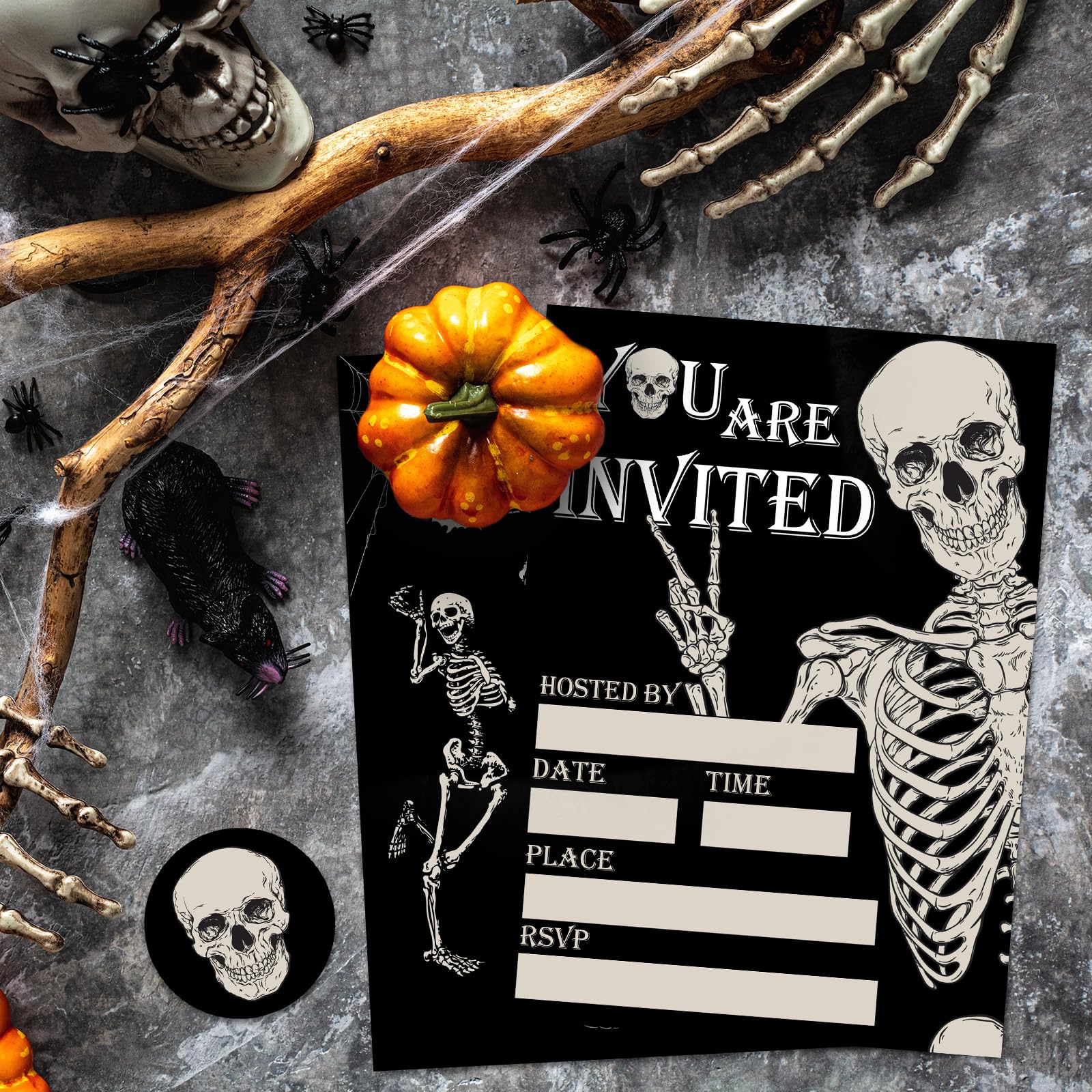 Wootile Lot De 50 Cartes D'invitation Pour Fête D'Halloween