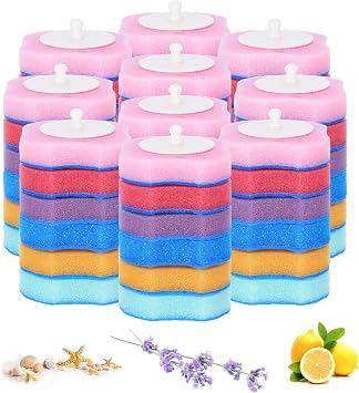 60 Pcs Disposable Toilet Brush Refills, Scented Toilet Wand Refills