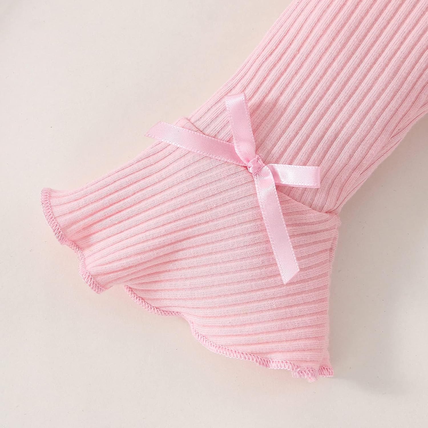 Toddler and Baby Girl Stretchy Flare Pants with Ruffle Fleece Pants and Leggings 5-Pack - Image 6