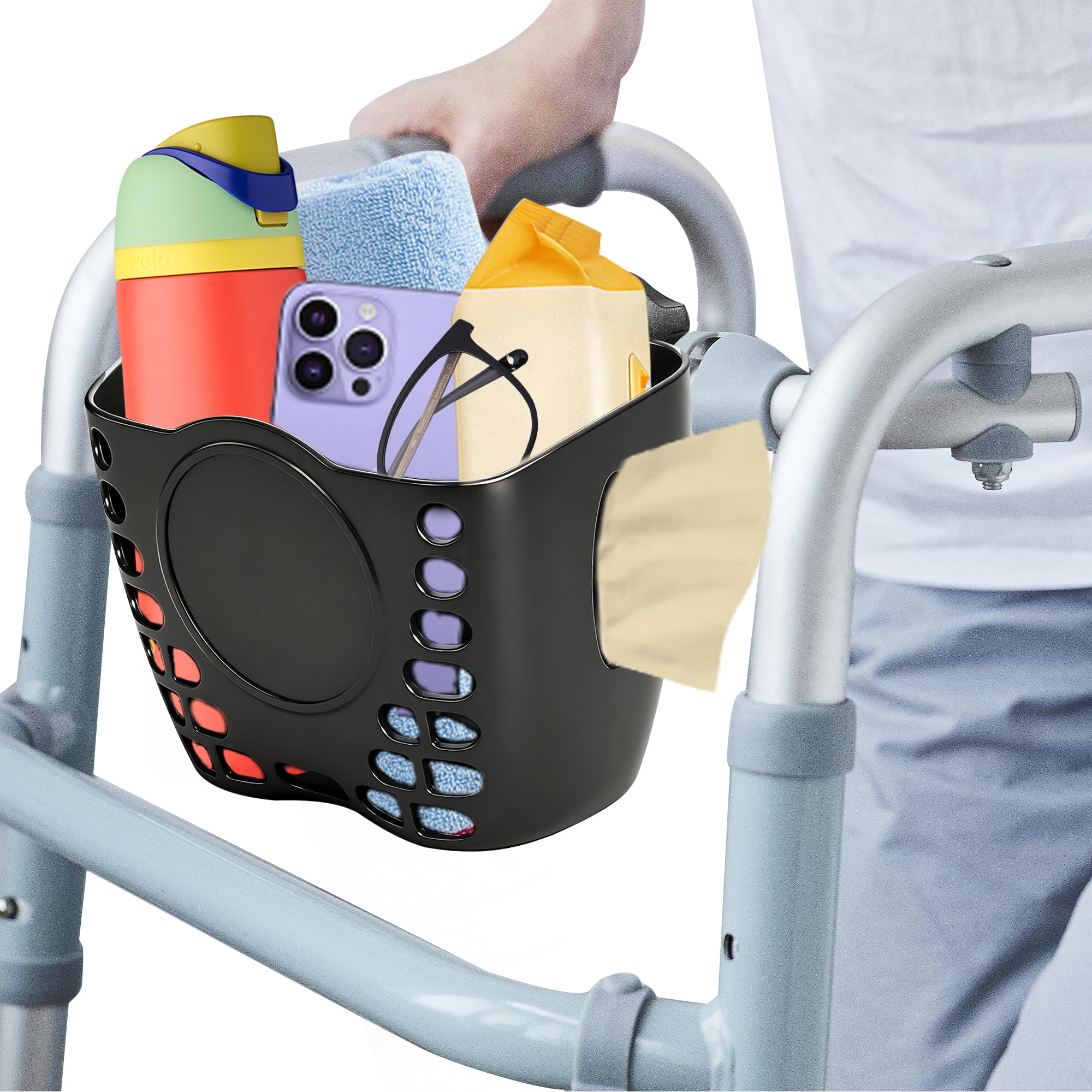 Photo 1 of Wheelchair Cup Holder, Cup Holder for Walker, Basket for Walkers to Carry Things, Walker Basket Fit for Wheelchair, Walker, Rollator, Scooter, Stroller
