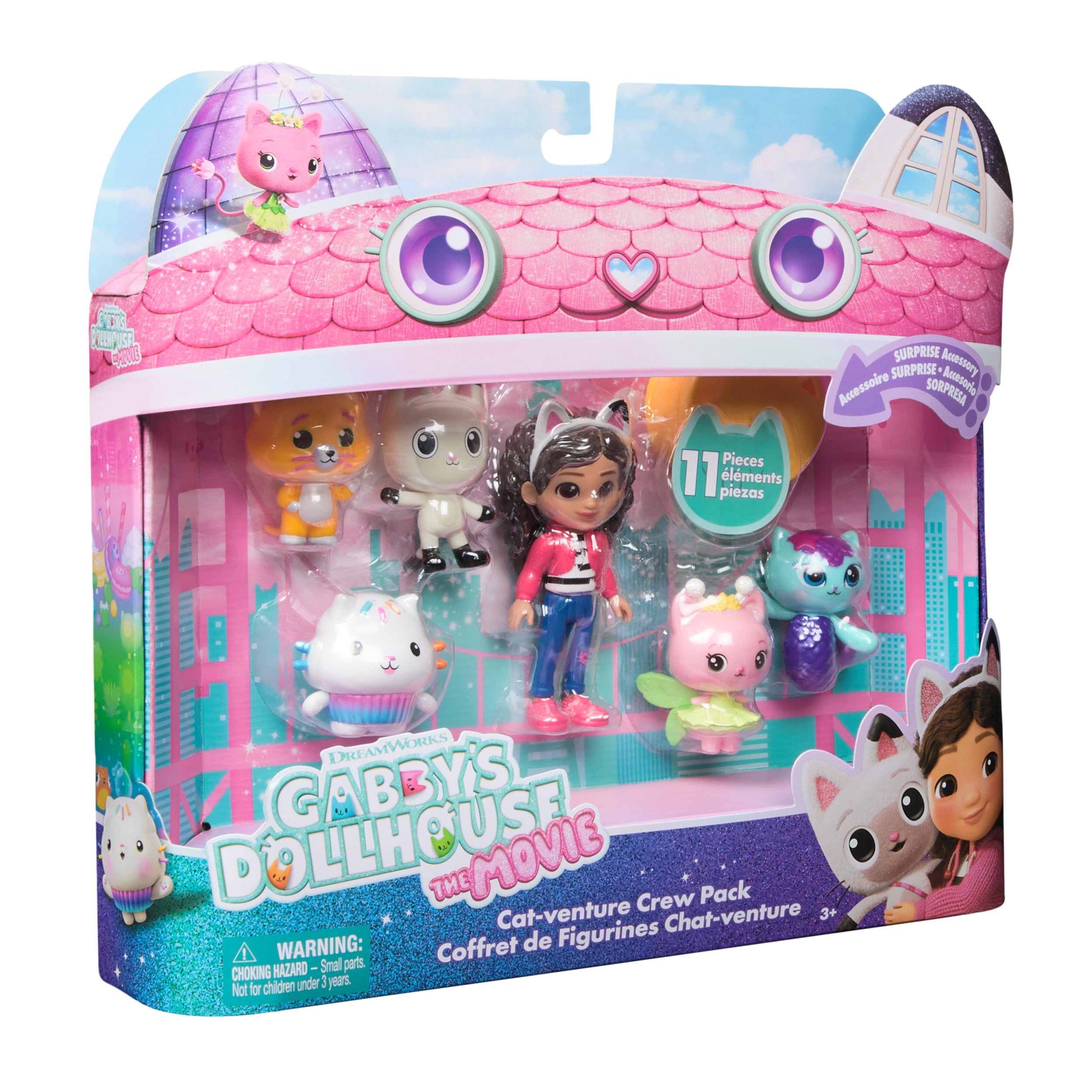 Gabby’s Dollhouse: The Movie – Set Mini Personaggi del Film | Set di 11 Pezzi con Personaggi e Accessori | Giocattolo per Bambine e Bambini dai 3 Anni in su
