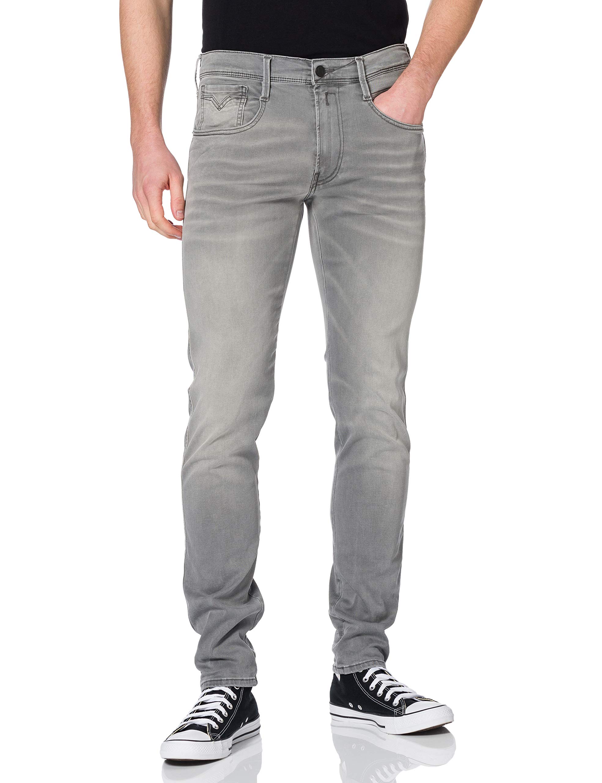 Replay Men's Anbass Slim-Fit Jeans - Grey - 34R