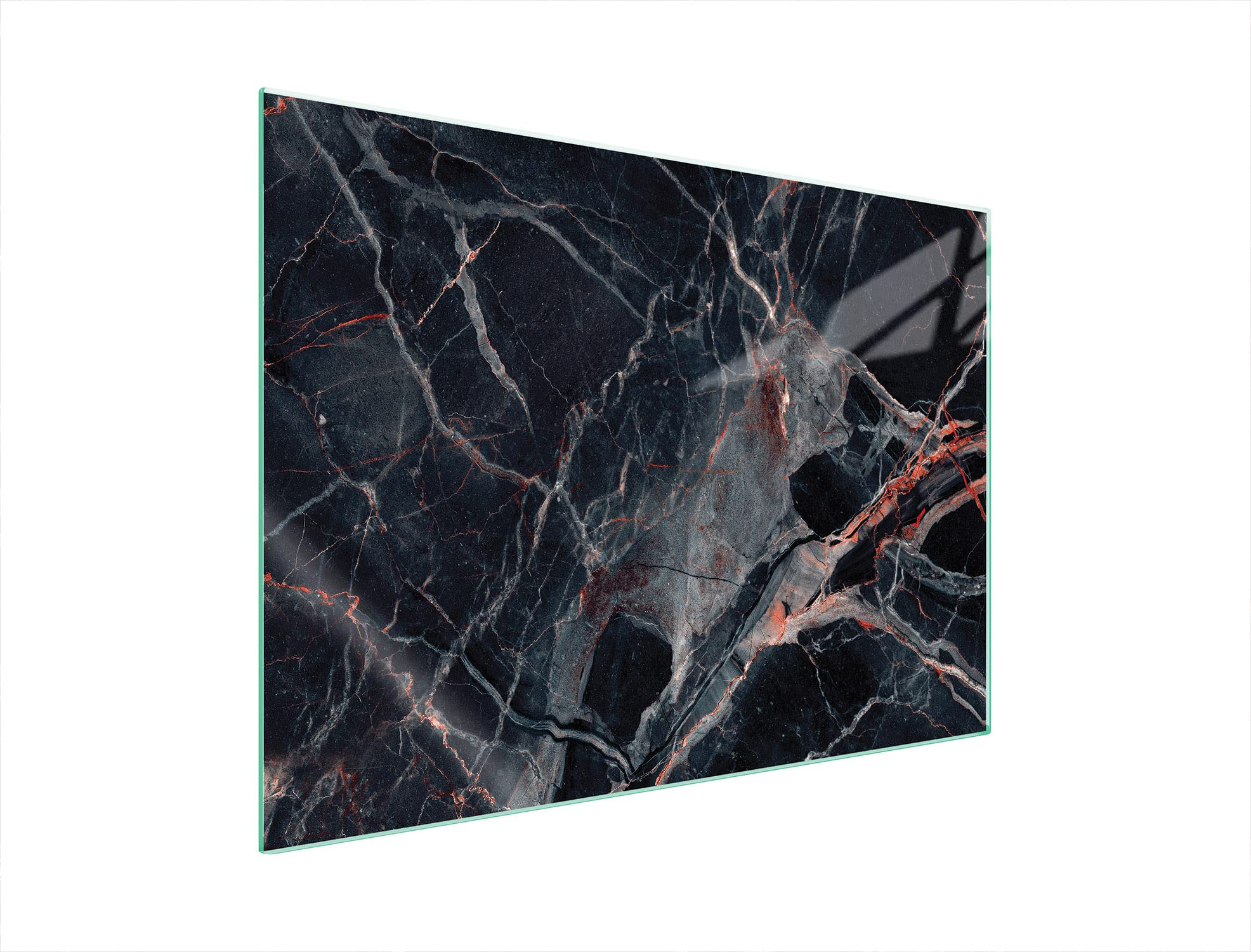 Placa protectora de vitrocerámica 70 x 52 cm 1 pieza cocina eléctrica universal para inducción protección contra salpicaduras tabla de cortar de vidrio templado como decoración, MÁRMOL