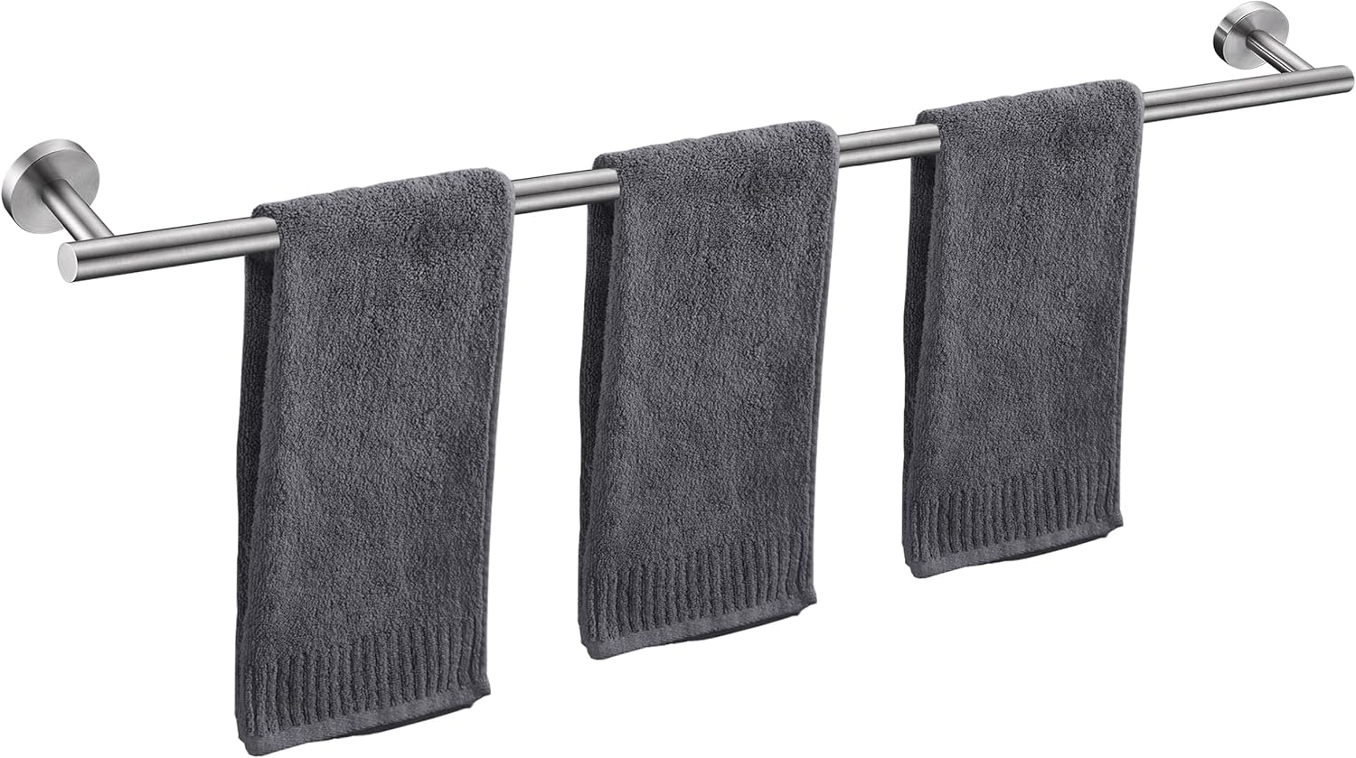 Brushed Nickel Bath Towel Bar Single Bars Towel Rack Rod Classic Wall