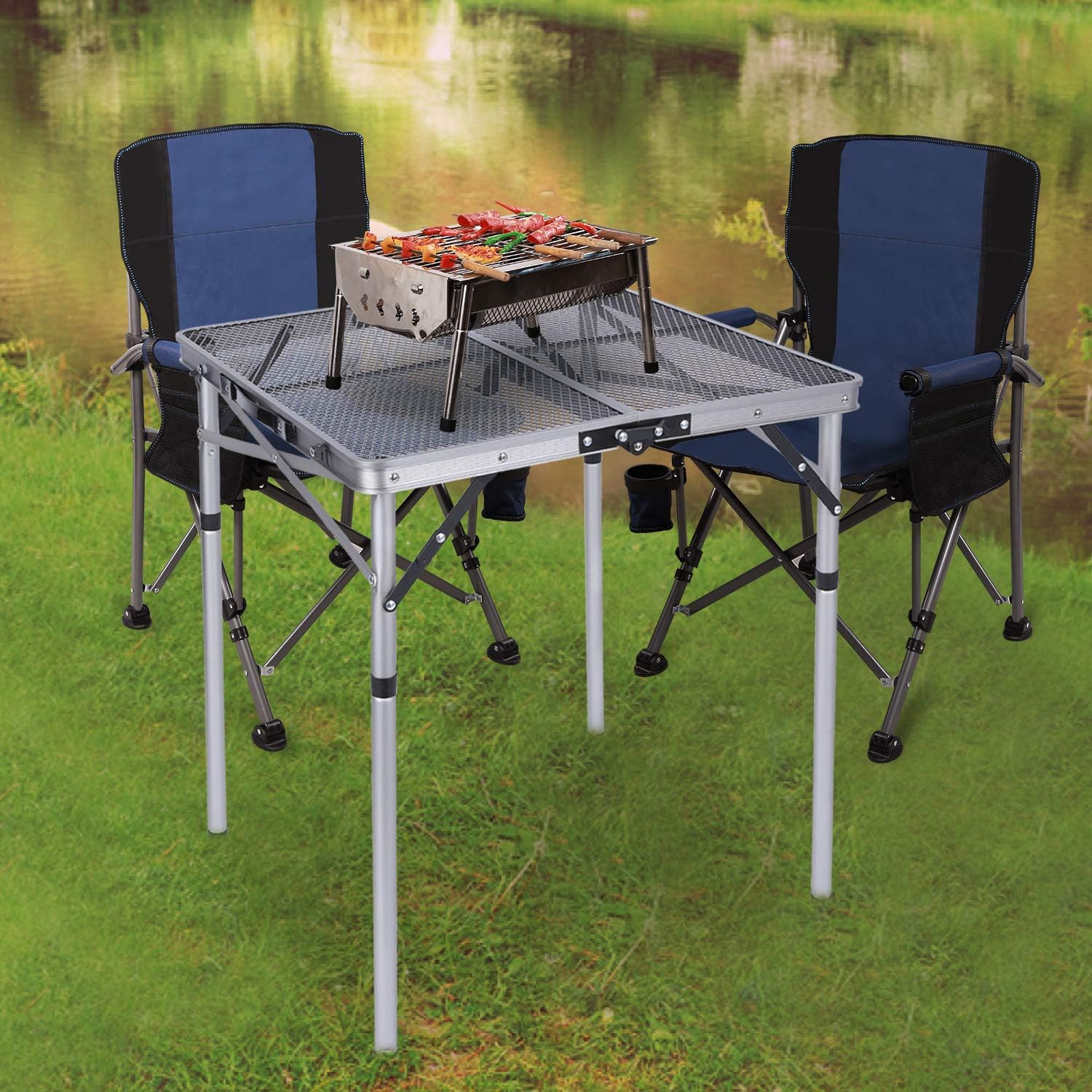 Buy REDCAMP Folding Portable Grill Table for Camping, Lightweight