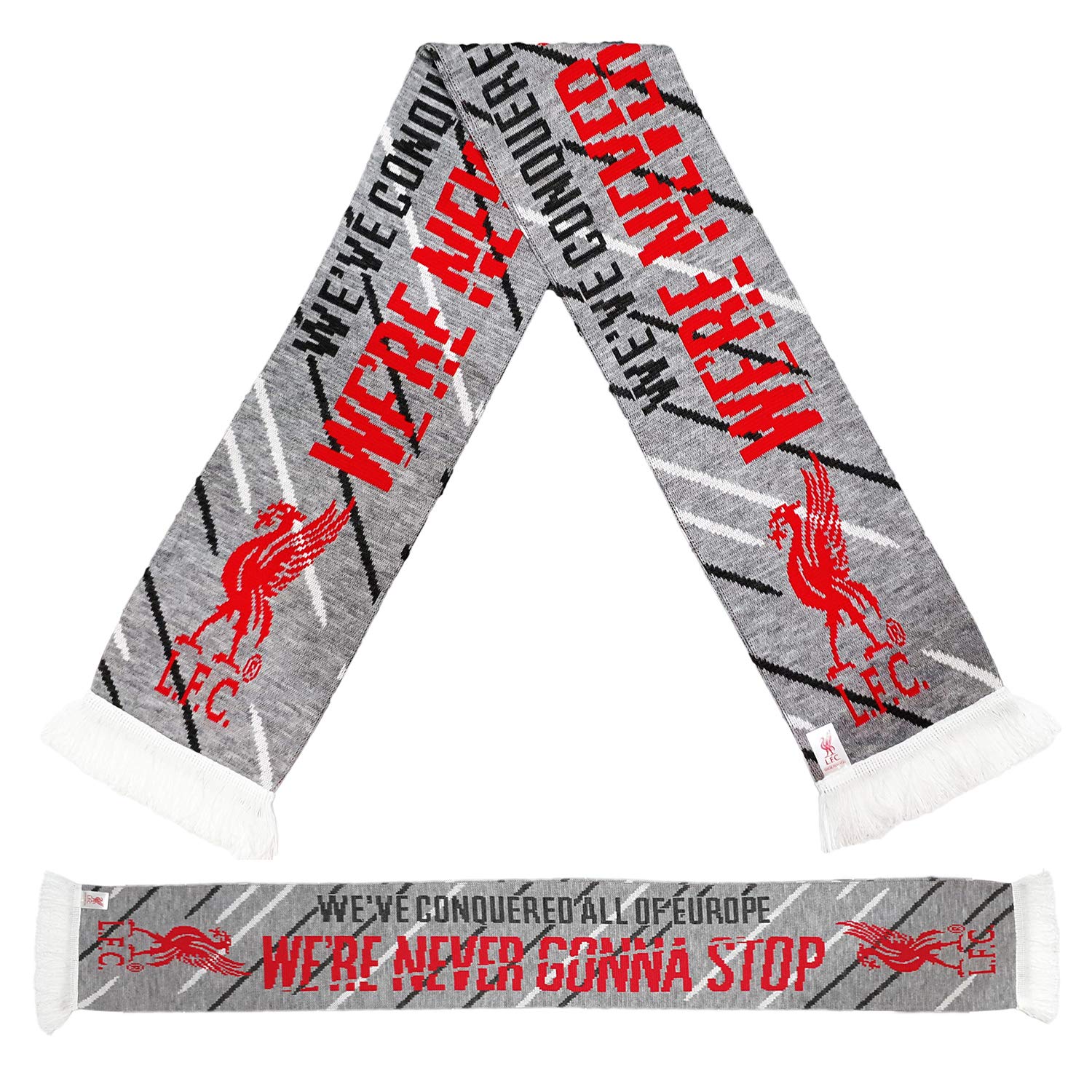 Liverpool FC Official Scarf (Never Gonna Stop Grey)