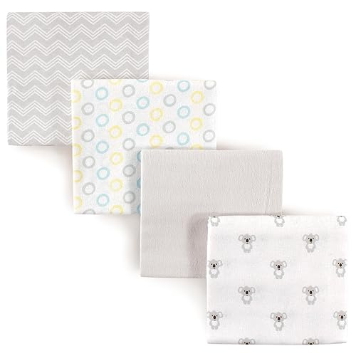 Miniatura 26 de Luvable Friends - Mantas unisex de franela de algodón para bebés, tribu, paquete de 4 unidades, talla única