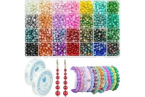 JHYlilia: 1800PCS Crackle Glass Beads