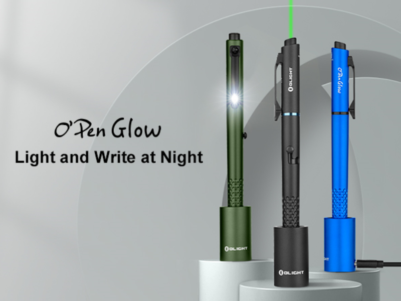 OLIGHT O'Pen Glow : ブルー 4-in-1 EDCペンライト OLIGHT OPen Glow - Versatile 4-in-1 Rechargeable Penlight