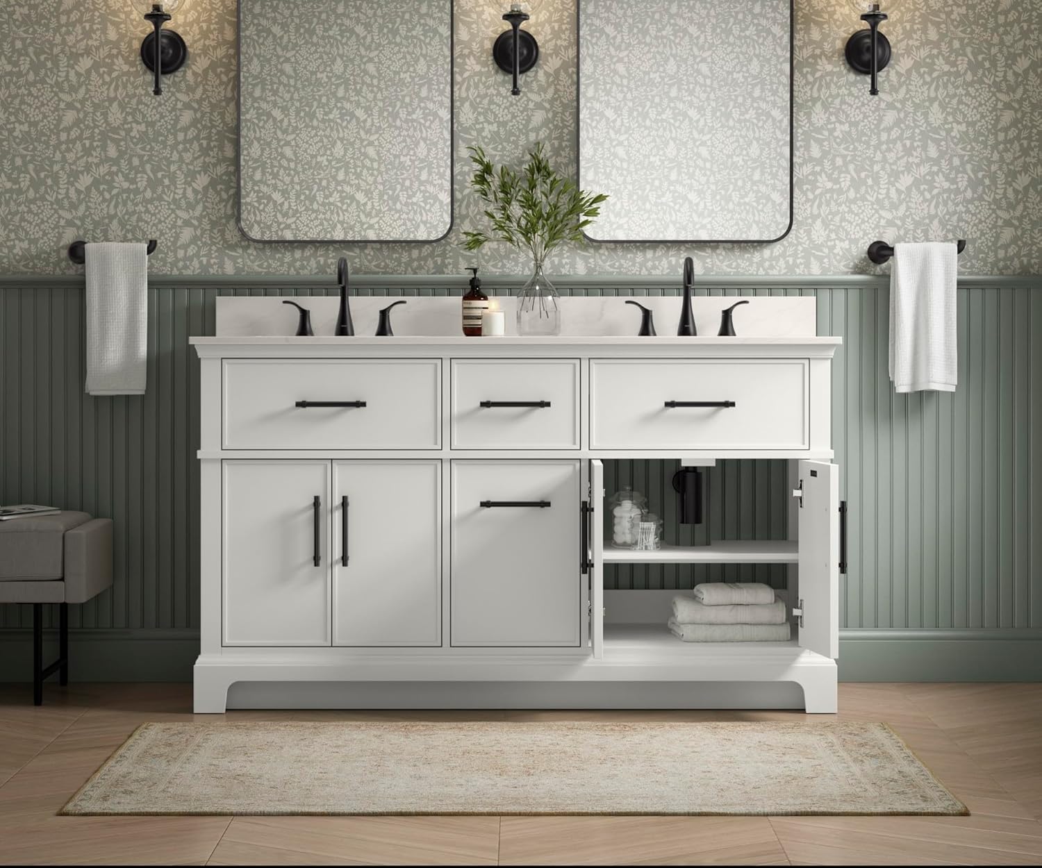 KOHLER 27396-BL Simplice Towel Arm, includes Installation Hardware, Matte Black