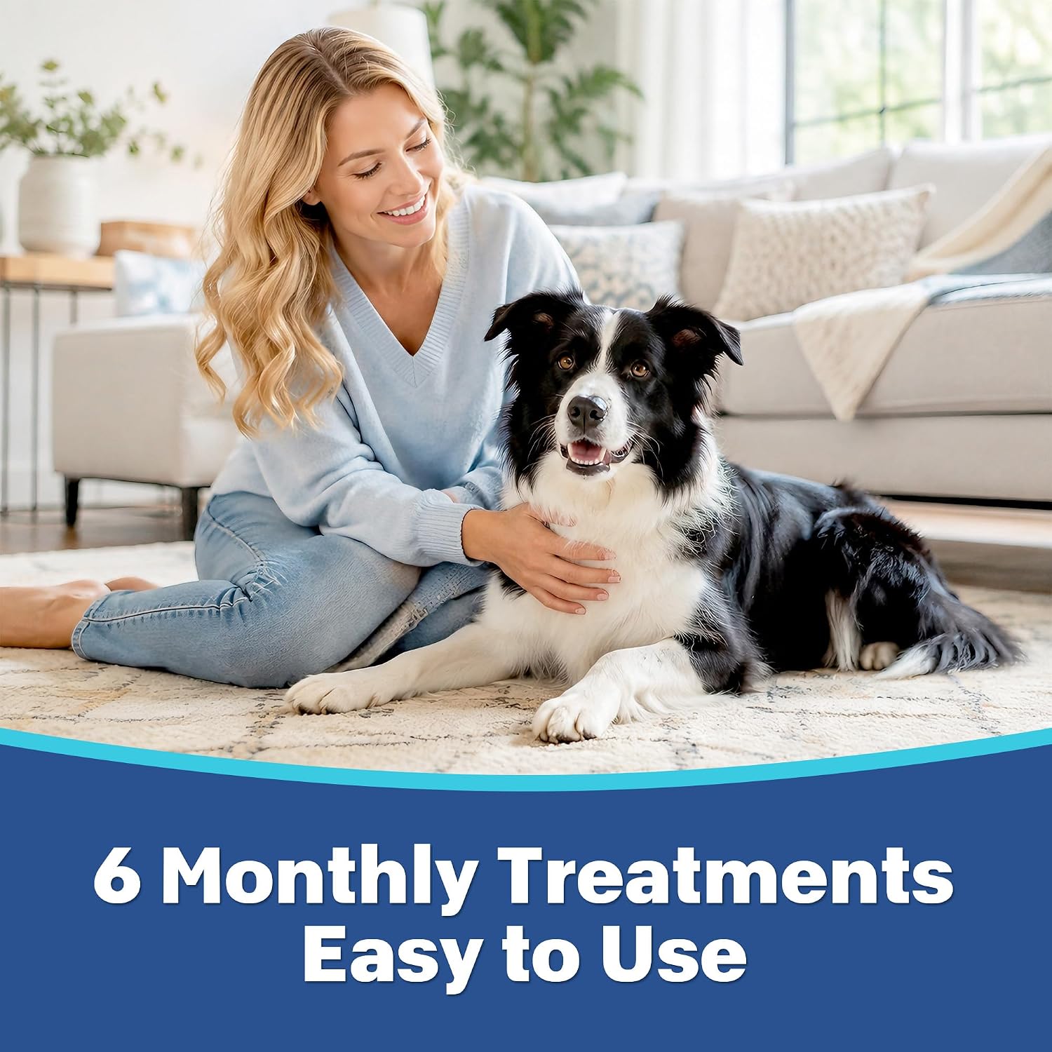 Topical Flea and Tick Care for Dogs, Monthly Application Dogs Over 6 Weeks | for Dogs Over 6 Weeks,23-44 Lbs,Per Tube * 6