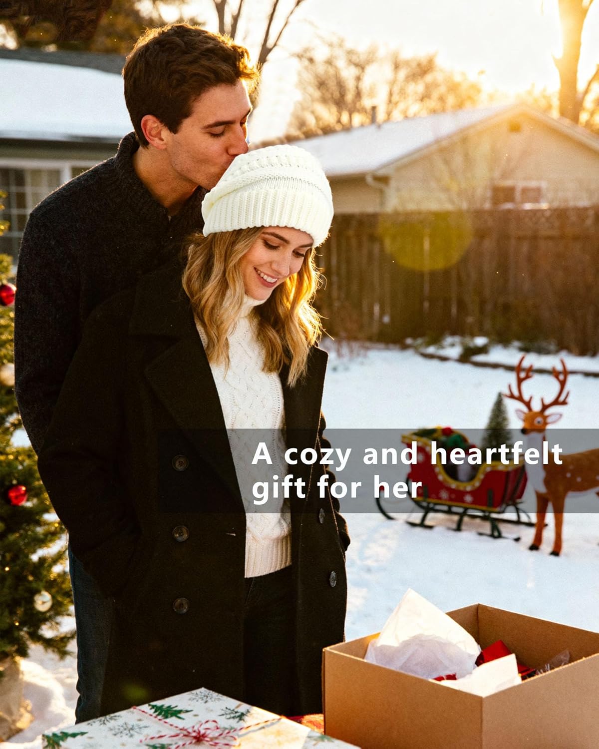 Cable Knit Slouchy Beanie for Women, Wool Winter Warm Womens Beanies, Trendy Oversized Slouch Hat Skull Ski Cap Hats - Image 6