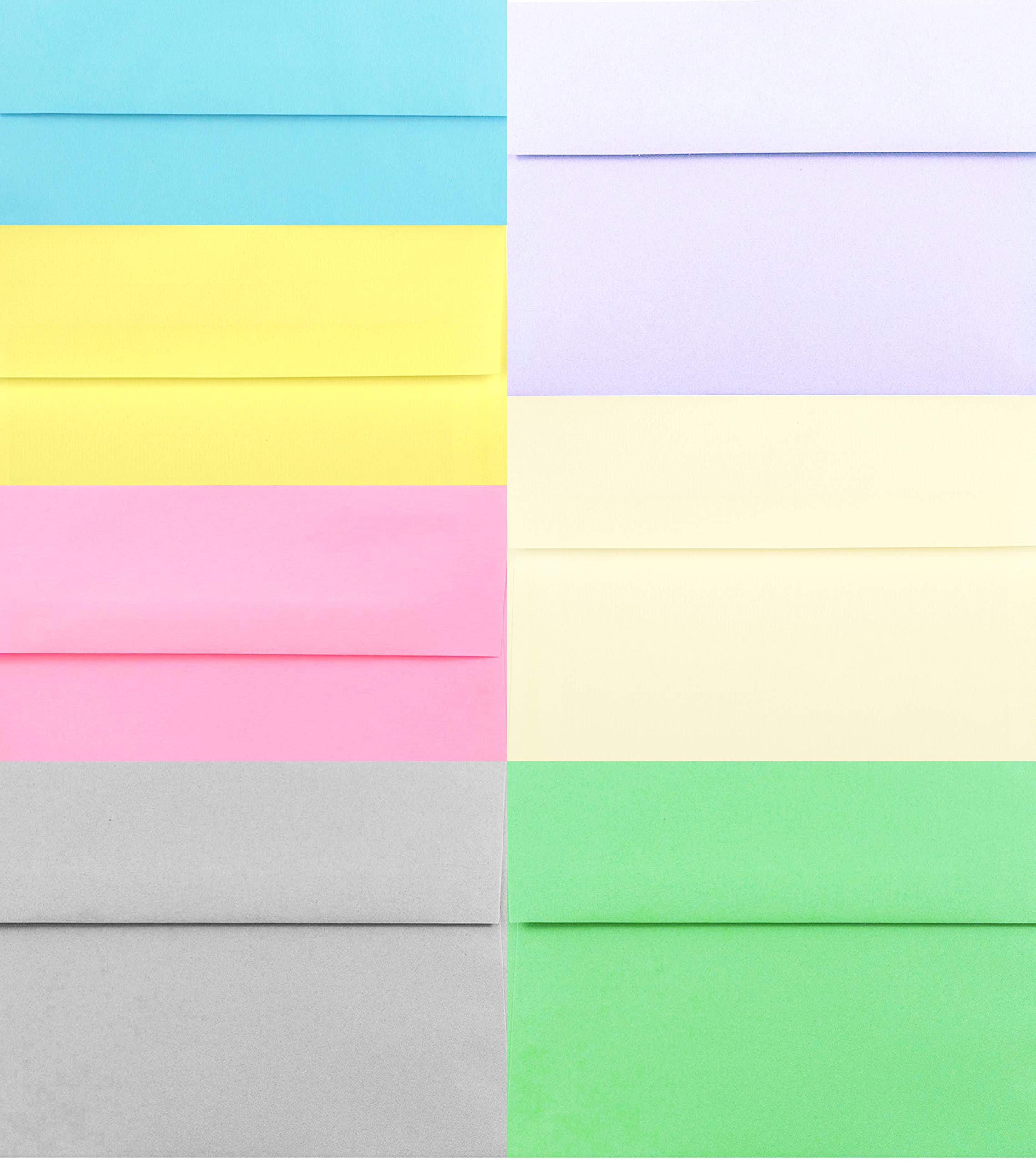 Pastel Color Selection 100 Boxed A6 Envelopes for 4 X 6 Cards Invitations Announcements from The Envelope Gallery
