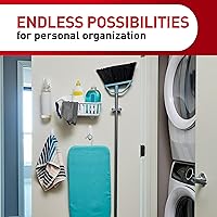 Vista 3 de Command Broom and Mop Grippers, 2 Hangers and 4 Strips, Damage-Free Hanging Wall Mount and Mop Holder, Household Cleaning Organizer for Christmas