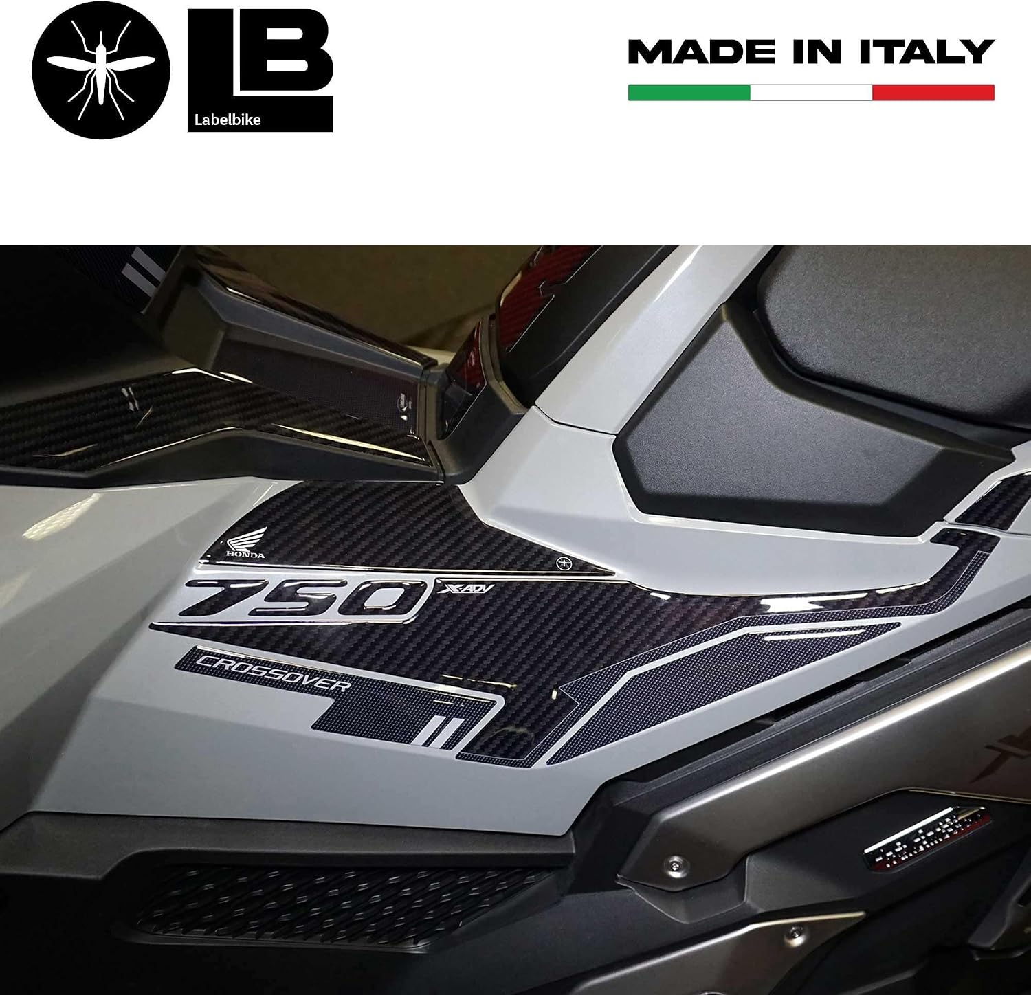labelbike - 3D Stickers Motorcycle Boomerang Protection and Decoration in Resin Compatible with Honda X-Adv 2021-2022