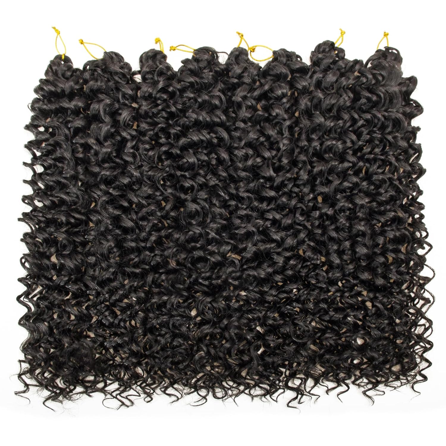 8 Packs Curly Crochet Hair GoGo Curl Crochet hair for Black Women Deep Wave Braiding hair,Synthetic Bohemian Crochet Braid Water Wave Crochet hair Extensions (1B, 24inch)