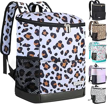 Wolka Cooler Backpack 30 Cans,Portable Backpack Coolers Insulated Leak Proof,Waterproof Soft Sided Cooler Bag for Travel,Beac