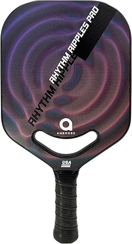 Miniatura 8 de A. Ambrose RRP - Paleta de pickleball sin bordes  Aprobado por USAPA  Cara de fibra de carbono T700  Núcleo de panal de polipropileno  Recorte