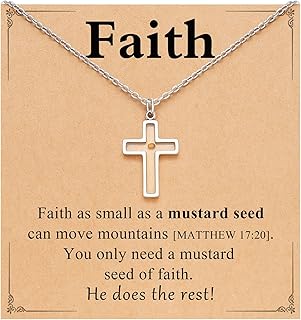 Silver/Gold Moving Mountains-Mustard Seed Faith Necklace for Women Teens