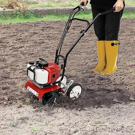 2-Stroke 52CC Gas Powered Rototiller