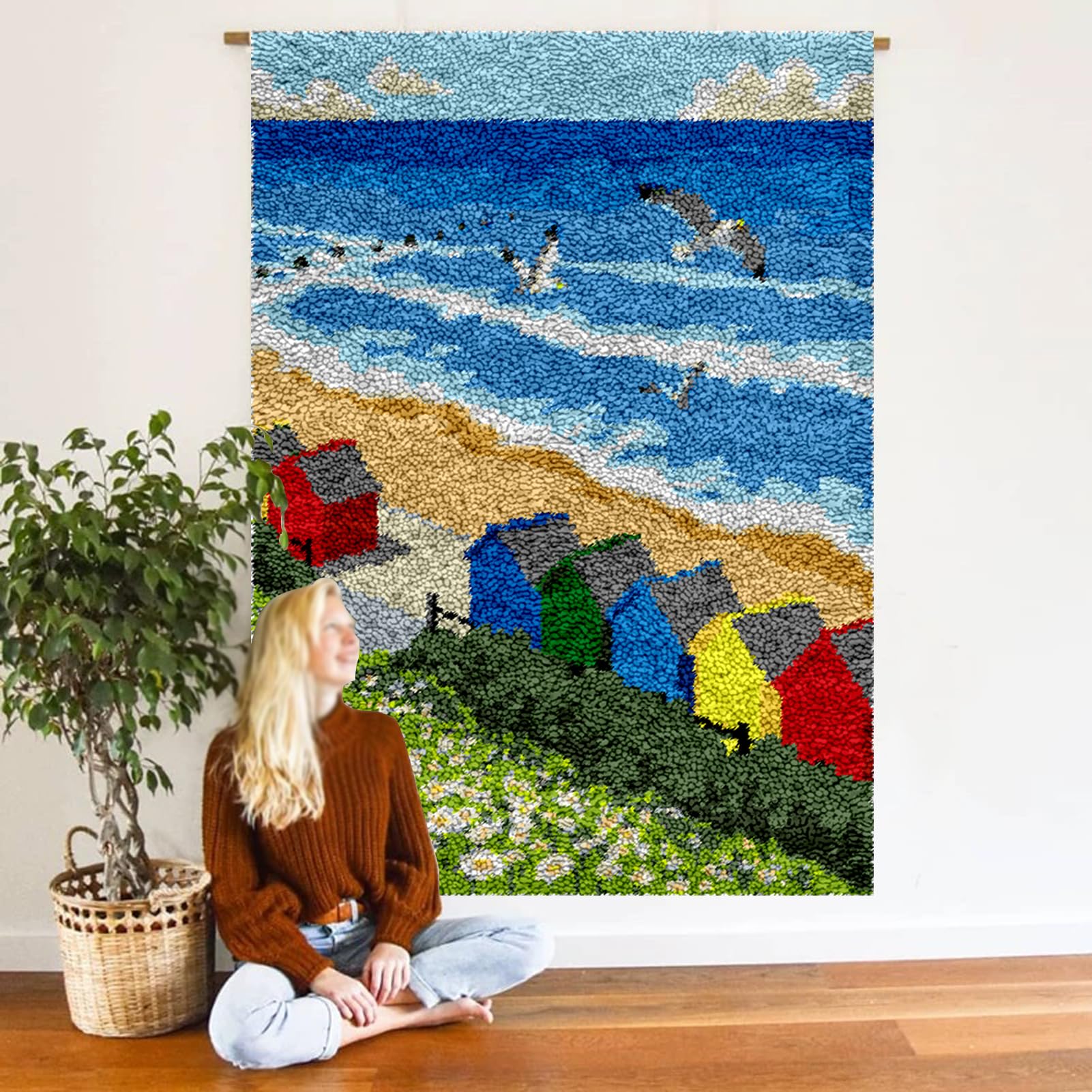 110 x 160 cm zestawy dywanów z haczykiem zatrzaskowym, zestaw do produkcji dywaników, zestawy do haftu krzyżykowego, zestaw do robienia gobelinów, zestaw 3D z haczykiem do haftu ręcznego wykonania