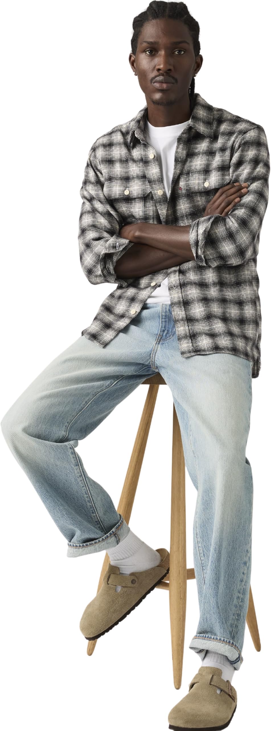Levi's Uomo Camicia in Jeans Jackson Worker in Cotone con Taschini sul Petto