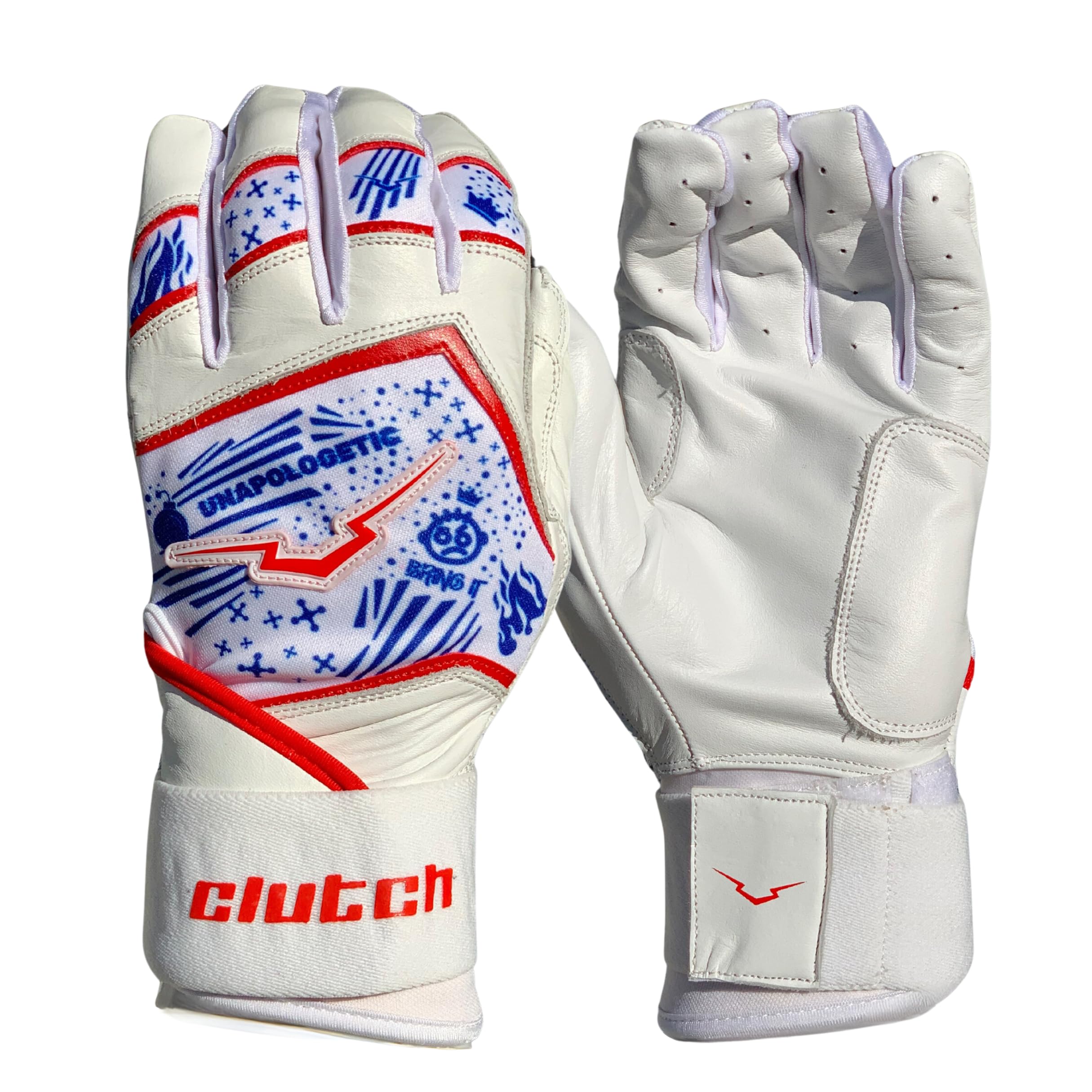 Clutch Sports Apparel Unapologetic Pro Series Batting Gloves, Cabretta Leather, All-Weather Design for Baseball & Softball, Padded Stylish Fit for
