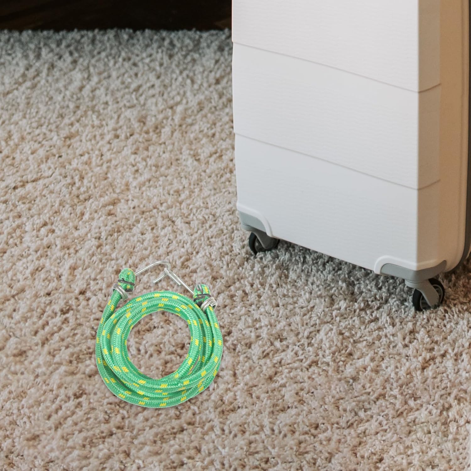 2pcs Adjustable Bungee Cords with Hooks 8mm X 1.5m for Truck Cargo Bike Luggage Outdoor Tie-Downs Heavy Duty Stretch Cord for Secure Load Binding Random Random Color