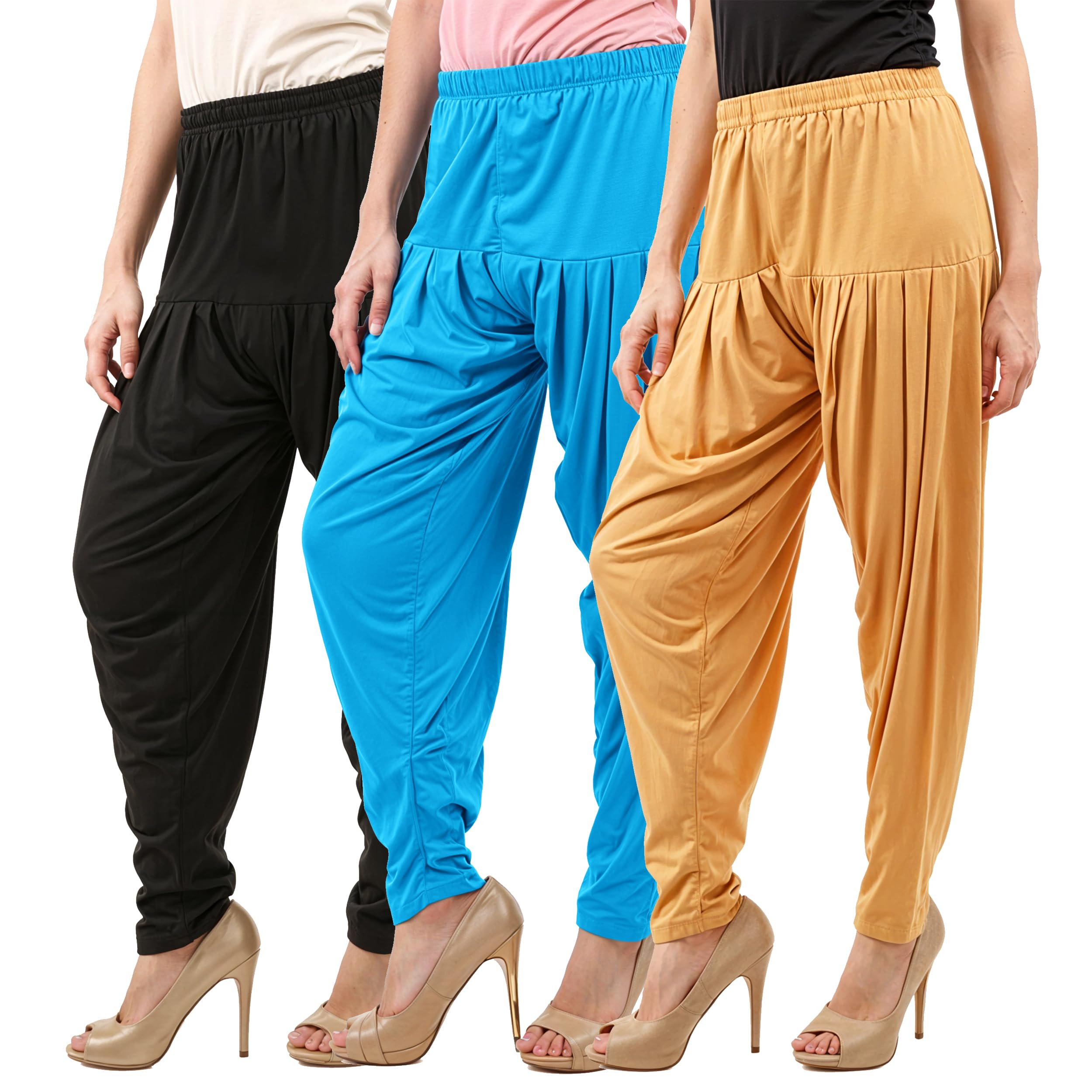 buy that trendz Patiyala Pants for Women 3 Combo Patiyala Salwar Harem Viscose Bottoms Pants for Womens-picture-20