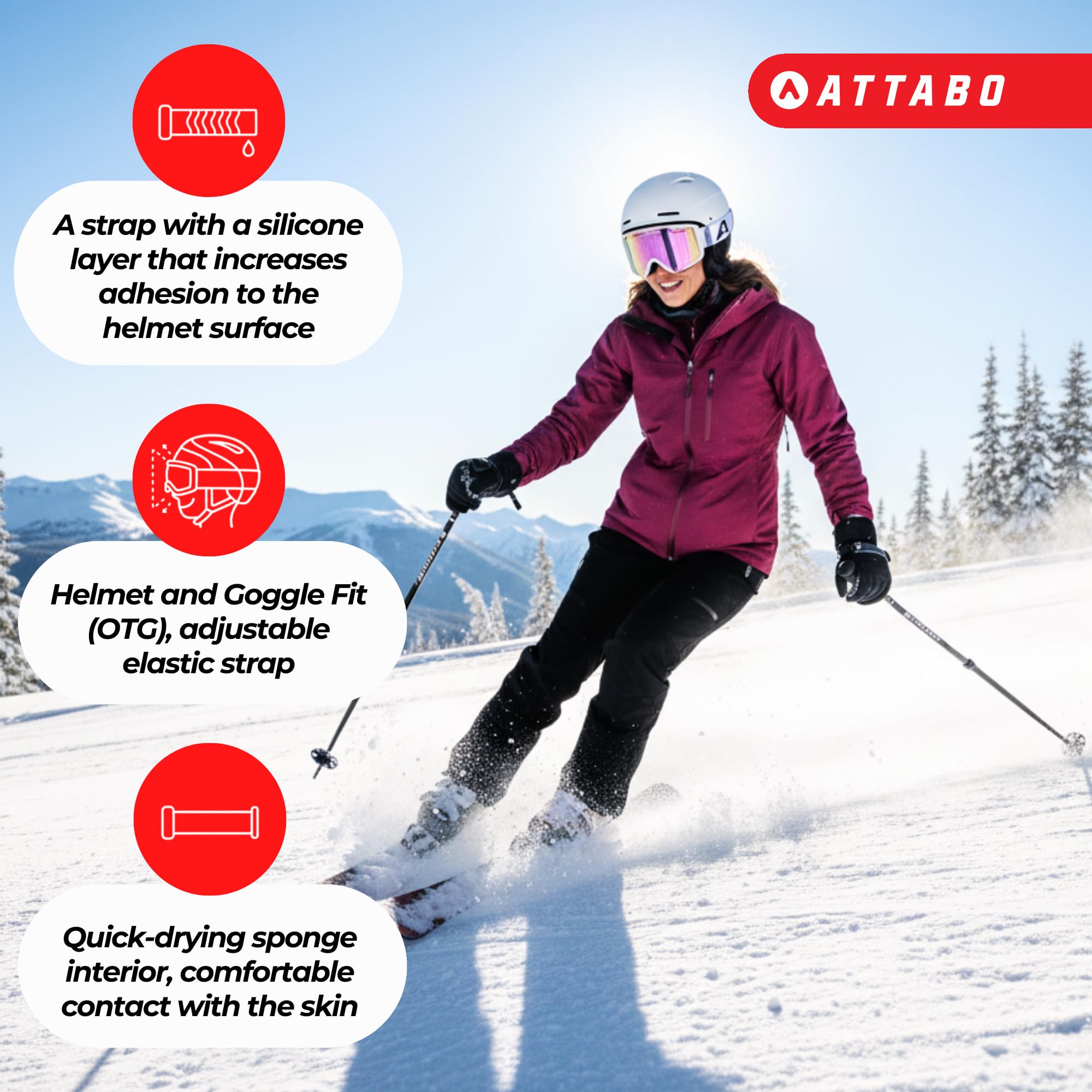 ATTABO Nanuk Pro Lunettes de ski Mixte (lot de 1)