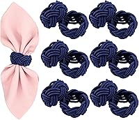 Vista 11 de Juego de 12 servilleteros bohemios elegantes, de rayón tejido a mano, color beige, resistente al desgaste, decoración de mesa para bodas, Navidad