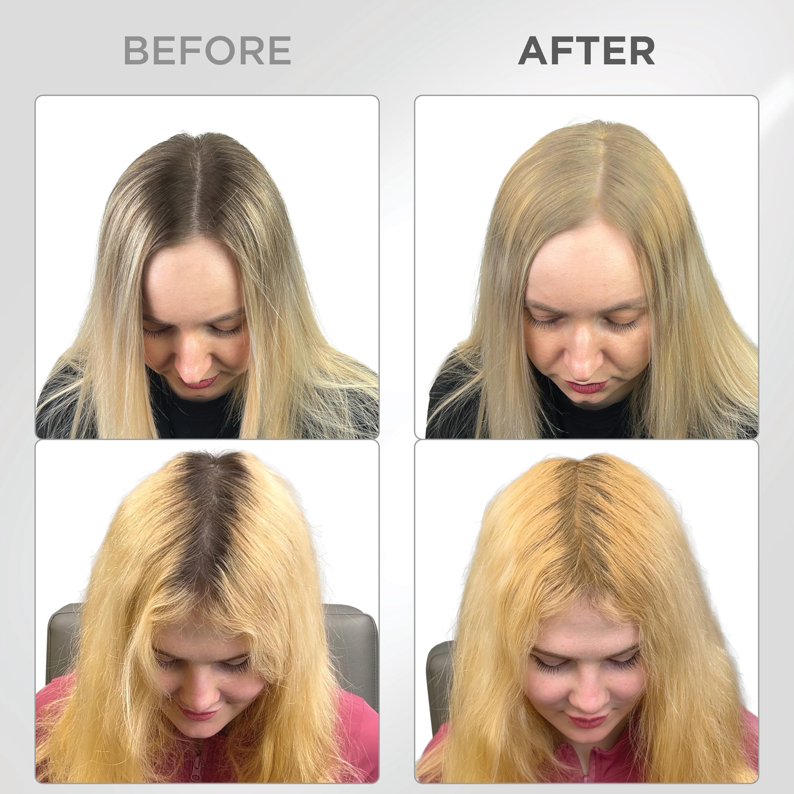 THICK FIBER Root Touch Up & Hairline Powder with Brush (LARGE 10g), Covers Grey Roots, Thinning Hair & Bald Spots - Image 2