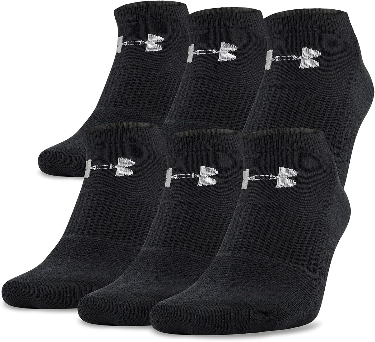 Under Armour Calcetines invisibles de algodón para mujer, varios pares