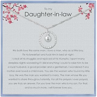 Daughter in Law Necklace Gifts Sterling Silver Necklace Gifts for Daughter in Law Birthday Christmas Holiday Gift