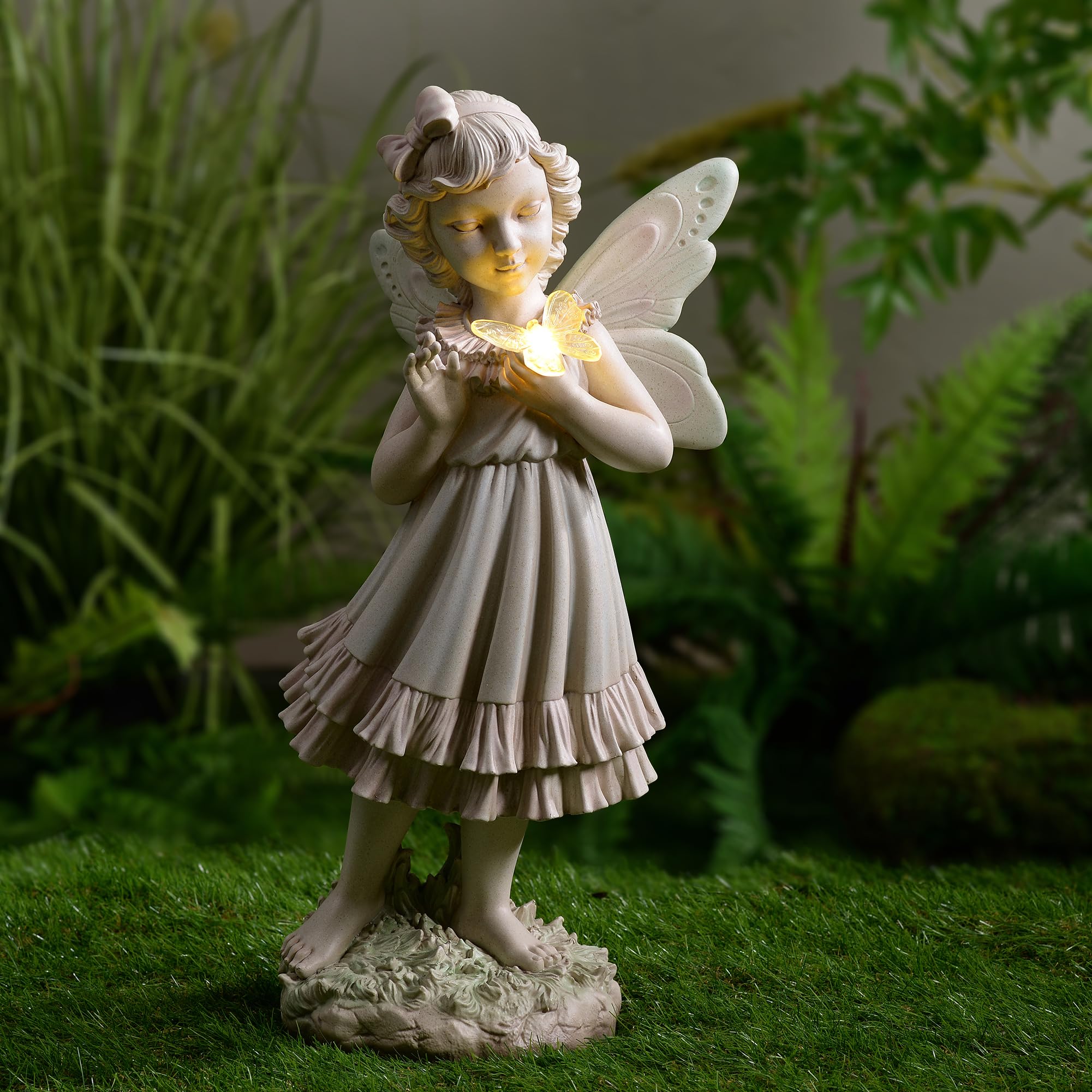 Statue résine crème M Hi-Line Gift objet déco intérieur maison