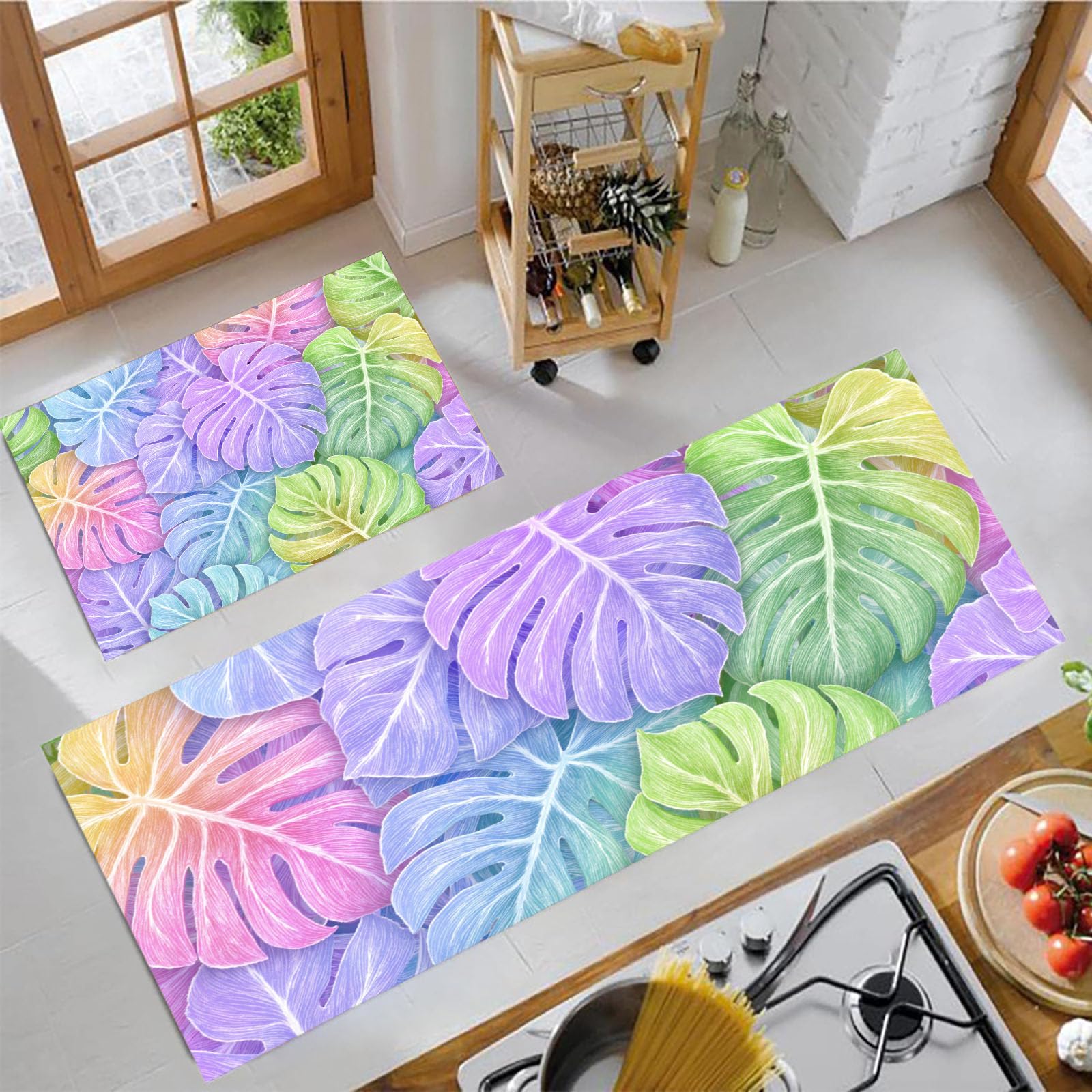 Tapis de cuisine lavable contre les sols glissants
