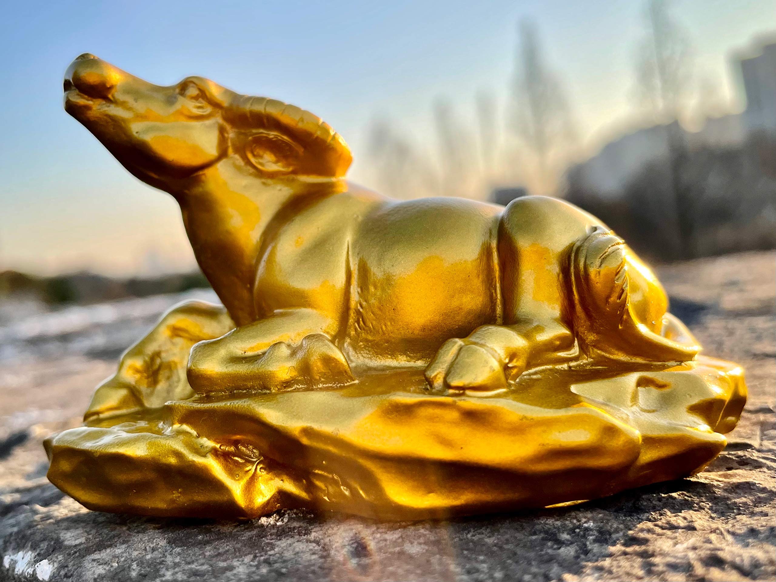 Amazon.com: CIFIBIFUN Fengshui Resin Cow Statue Bull