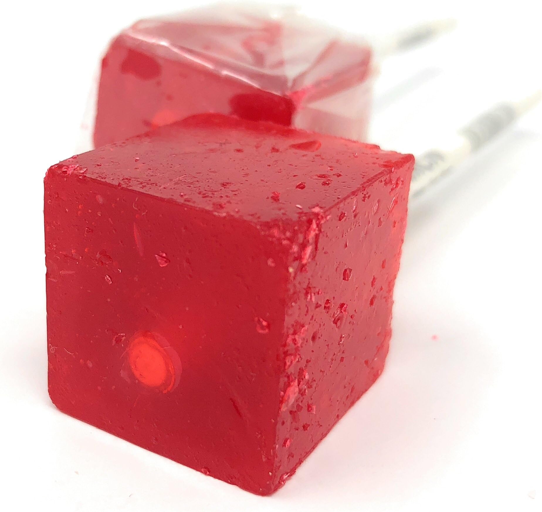 Hard Candy Cube Lollipop Suckers: Individually Wrapped Flavored Sucker Pack by Espeez - Old Fashioned Square Party Pops in Bulk - Cinnamon, 24 Count