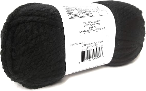 Loops and Threads Yarn Charisma 1 Ball Black 3.5 ounces