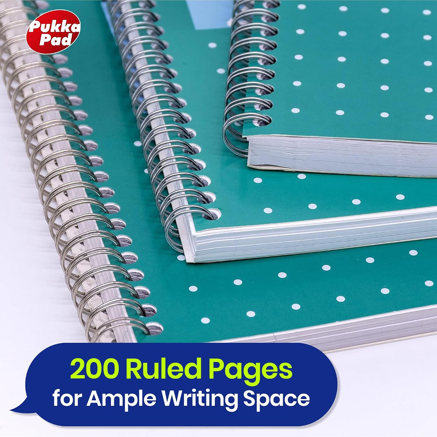 Pukka Pad Pack of 6 A5 Wirebound Notebooks 200 Pages with 80gsm Paper & BIC Pack of 2 Cristal Original Ballpoint Pens 20 Pens Assorted Colours Durable Writing Bundle for School Office