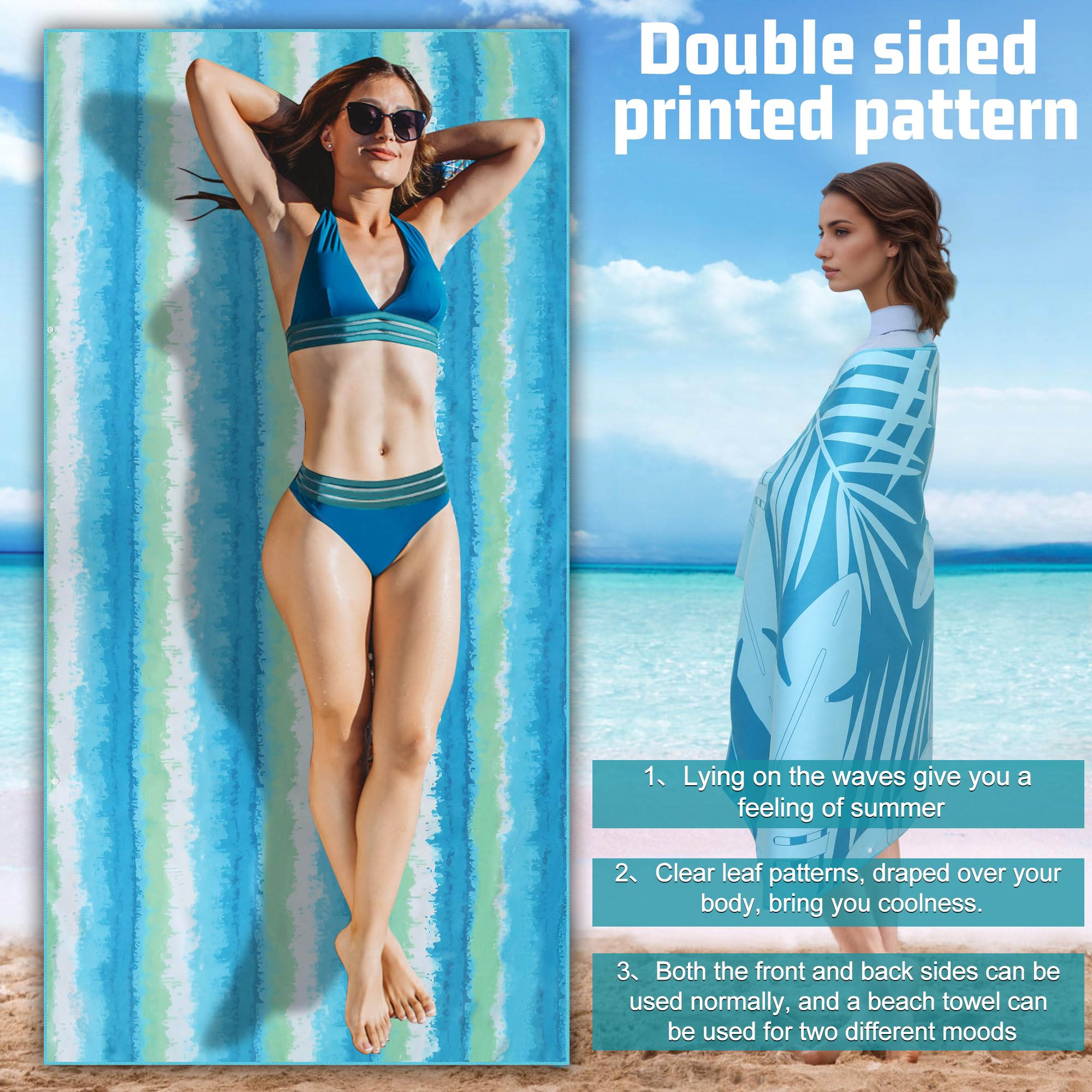 Serviette De Plage Peinture à L'Huile Jaune Serviette De Plage Anti