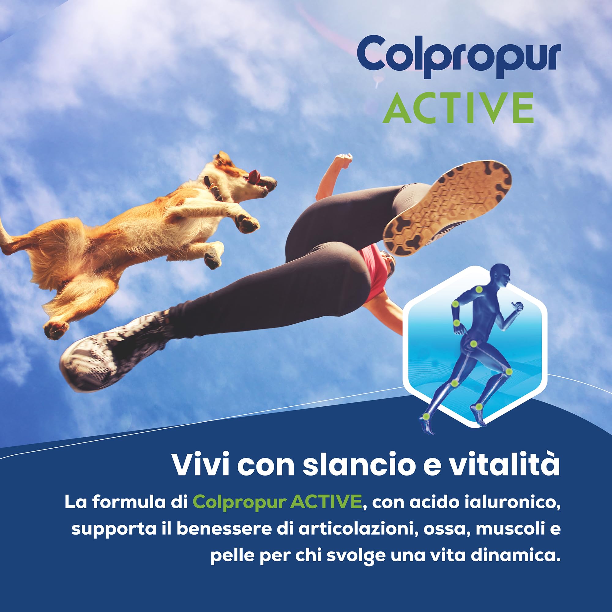 Colpropur Active Gusto Neutro – Collagene Idrolizzato in Polvere da Bere - Peptidi di Collagene, Integratore per Ossa, Muscoli e Articolazioni – 330g
